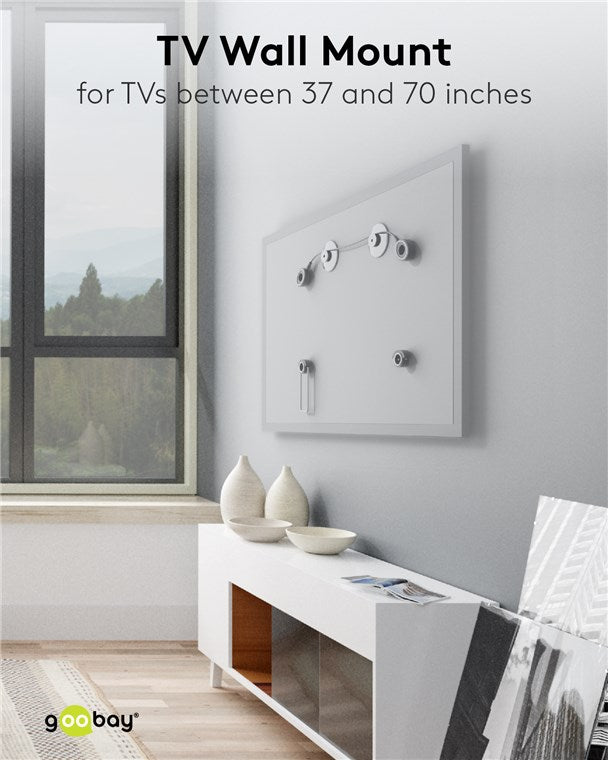 TV Muurbeugel EasyMount Universele  – Geschikt voor 37 t/m 70 inch – Zwart