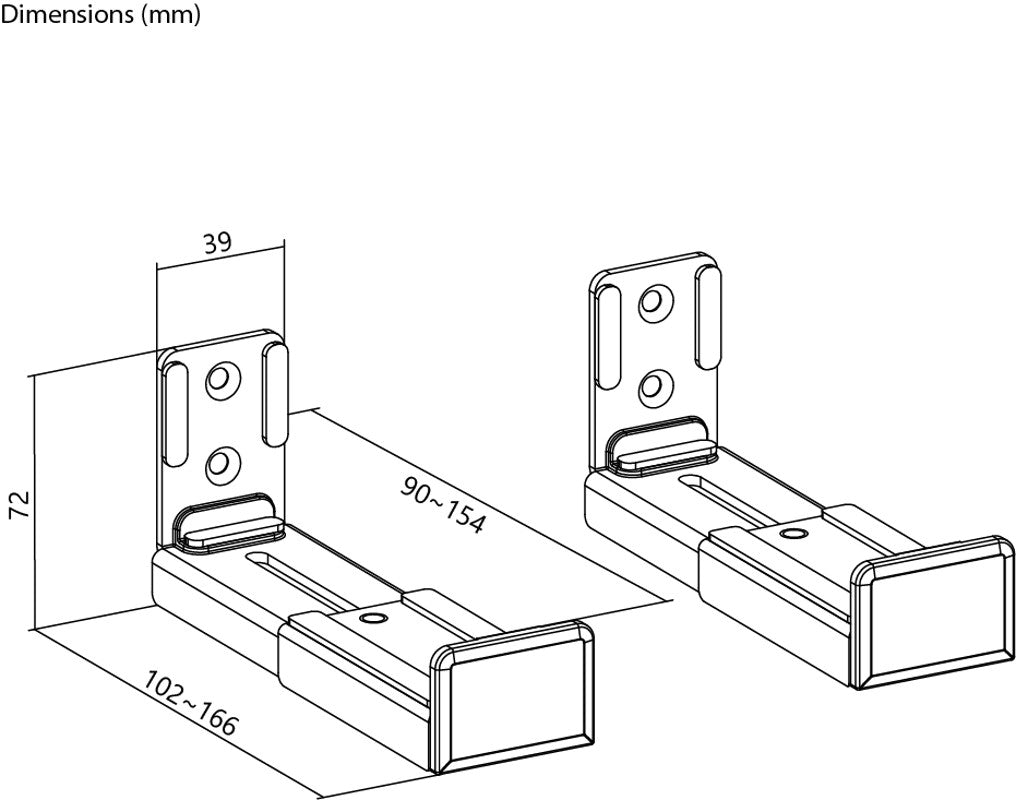 Goobay - Universele Soundbar Wandbeugel