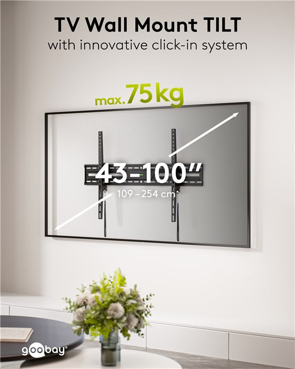 TV Muurbeugel Kantelbaar – Zwart