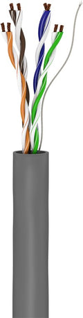 CAT 5e netwerkkabel, U/UTP, grijs, CU, AWG 26/7 (stranded)