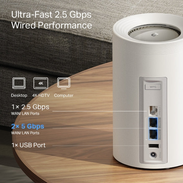 TP-Link Deco BE65 Pro (3-pack) - mesh wifi - Wi-Fi 7 - BE11000 - tri-band