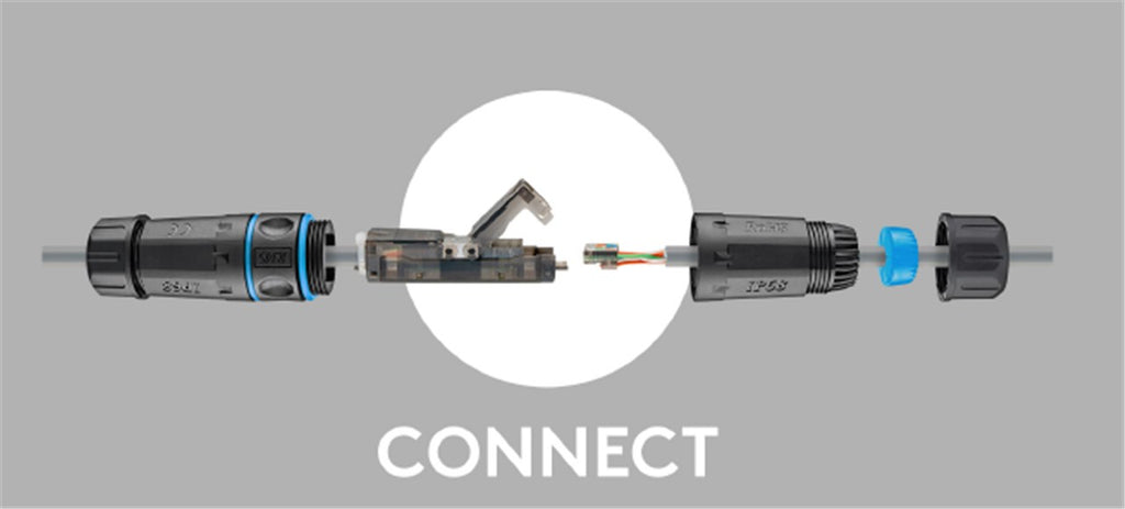 Outdoor LAN Kabelconnector CAT 6A UTP IP68 - Toolless Netwerk Verlengstuk - Goobay