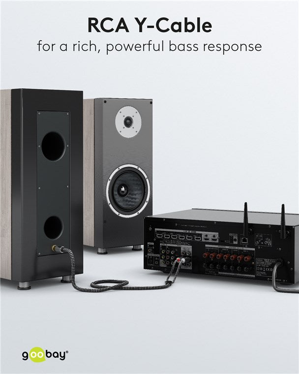 Goobay Plus Subwoofer/Stereo Kabel | RCA-Y