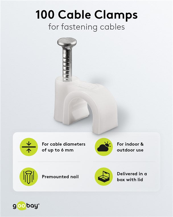 Kabelklemmen, 100 stuks