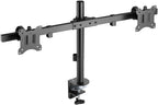 Dubbele Monitorarm Vast – Geschikt voor 17 t/m 32 inch – Zwart