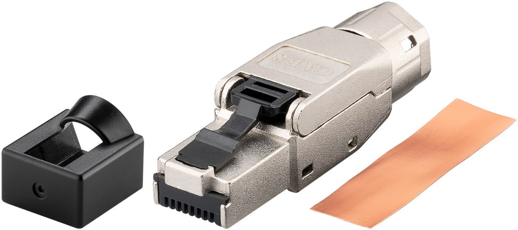 CAT 8.1, STP-afgeschermde RJ45-connector voor montage zonder gereedschap