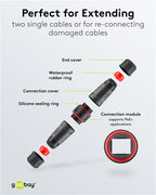 Outdoor (IP68) netwerkkabelconnector, CAT 6 niet afgeschermd