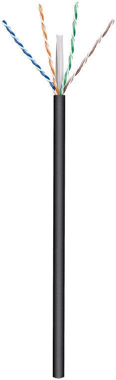 CAT 6 outdoor netwerkkabel, U/UTP, zwart