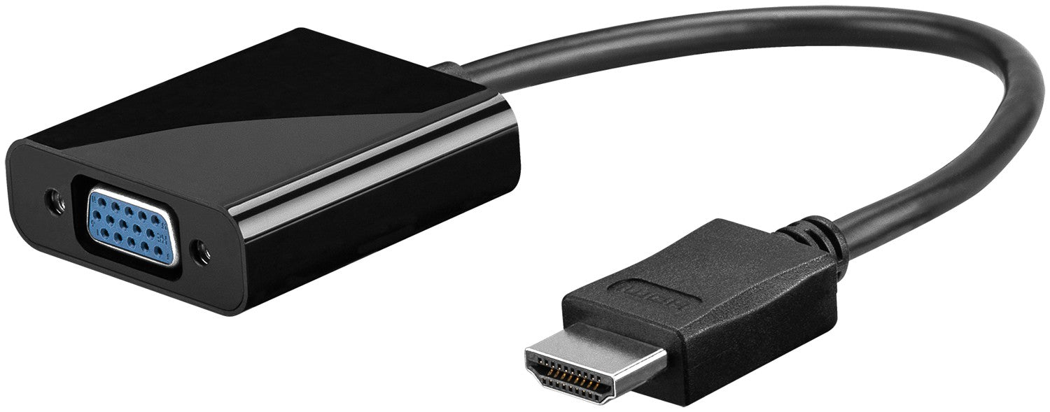 Goobay HDMI/VGA-adapter - HDMI-stekker mannelijk (type A) > VGA-aansluiting vrouwelijk (15-pins)
