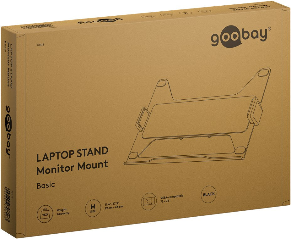 Laptop houder voor Monitorarm – VESA 75x75 & 100x100 – 17,3 inch
