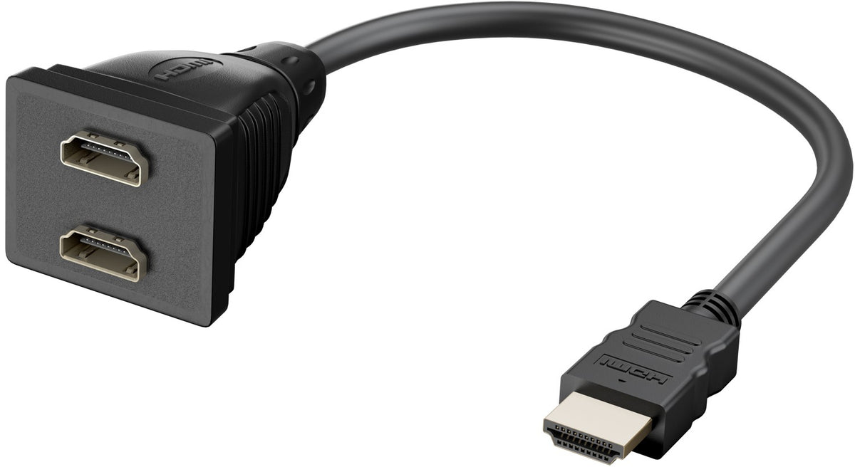 HDMI-kabeladapter - HDMI-stekker (type A) > 2x HDMI-bus (Type A)