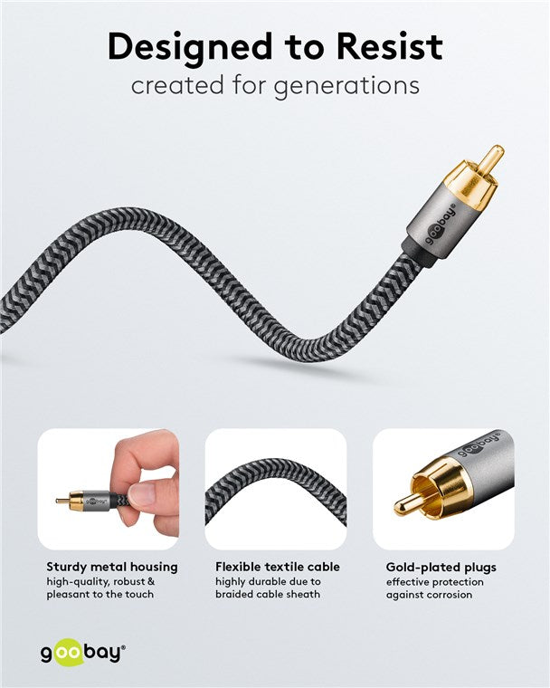 Goobay Plus Subwoofer/Stereo Kabel | RCA