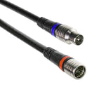 Technetix RLA++ IEC-male naar F-male coaxkabel 1,5 meter zwart – Quad Shield – DOCSIS 4.0