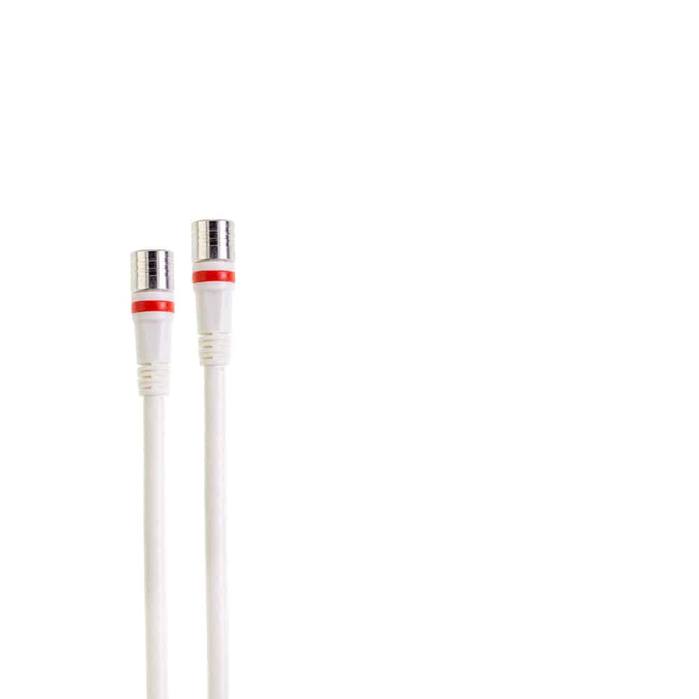 Technetix RLA++ F-male naar F-male coaxkabel 1,5 meter wit – Quad Shield – DOCSIS 4.0