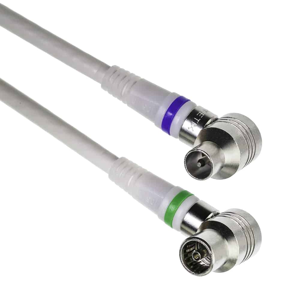 Aansluitkabel Coax - IEC-male/female haaks - Technetix