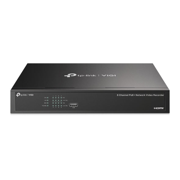 VIGI 1 serie NVR, 1 Harde schijf, 8 kanalen input, 8x More PoE - NVR1008H-8MP