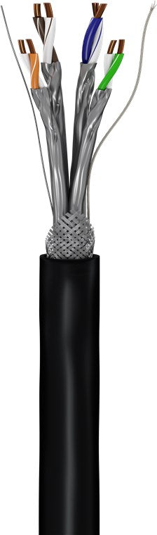 CAT 6A outdoor netwerkkabel, S/FTP (PiMF), zwart