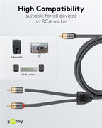 Goobay Plus Subwoofer/Stereo Kabel | RCA-Y