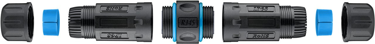 Outdoor (IP68) RJ45 modulaire koppeling/koppelstuk CAT 6A