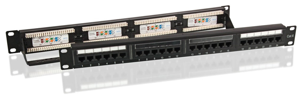 CAT 6 patchpaneel, 19 inch, 24-poorts
