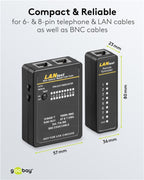 Set voor netwerkkabeltester, CAT 5, CAT 6, CAT 7 en ISDN