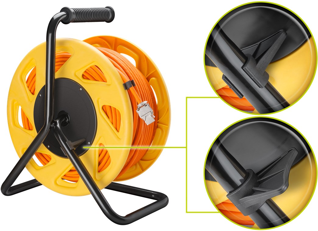 CAT 7A mobiele RJ45-netwerkkabelhaspel, oranje - Goobay