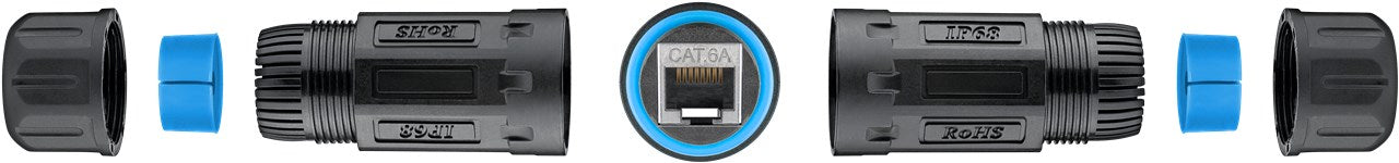 Outdoor (IP68) RJ45 modulaire koppeling/koppelstuk CAT 6A