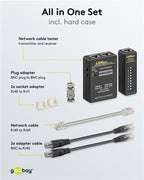 Set voor netwerkkabeltester, CAT 5, CAT 6, CAT 7 en ISDN