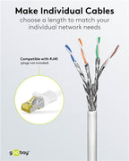 CAT 6 netwerkkabel, S/FTP (PiMF), CCA, AWG 26/7, PVC