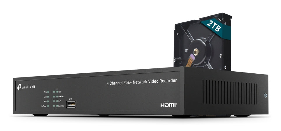 TP-Link VIGI NVR1004H-4P (Inclusief 2TB HDD)