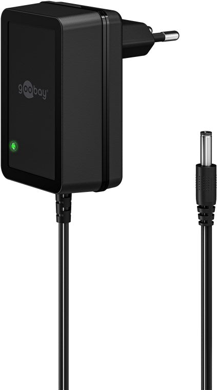 Goobay 12V Voedingsadapter (18W / 1.5A) – 5.5 mm x 2.1 mm DC Plug