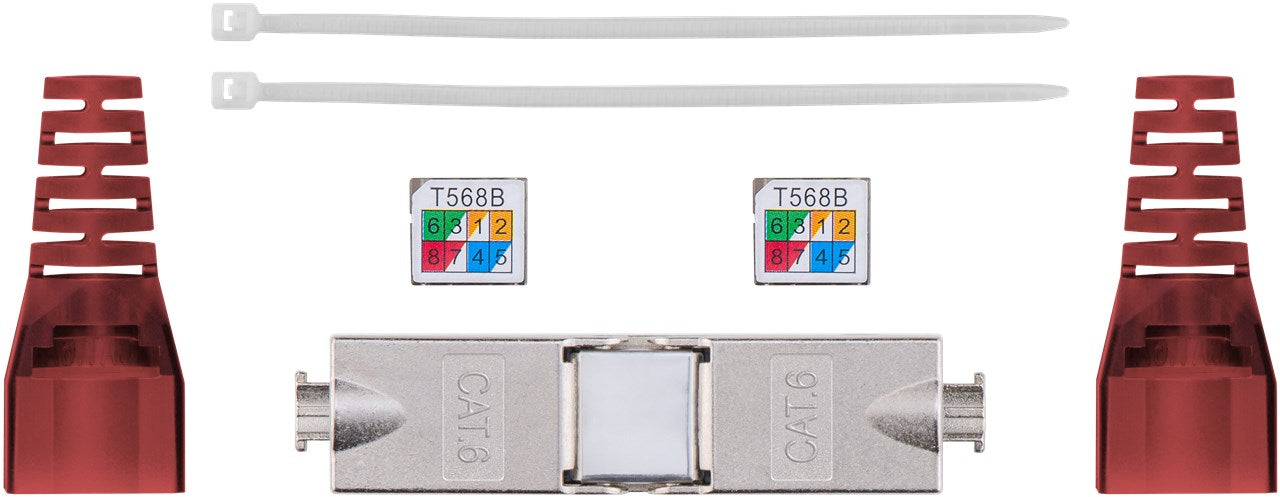 Gereedschapsloze kabelconnector "Slank" CAT 6, STP afgeschermd