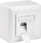 CAT 6A universele wandcontactdoos incl. frame voor opbouwmontage