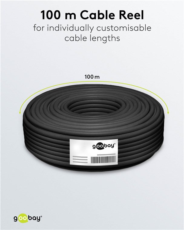 Coaxkabel, dubbel afgeschermd, RG-58