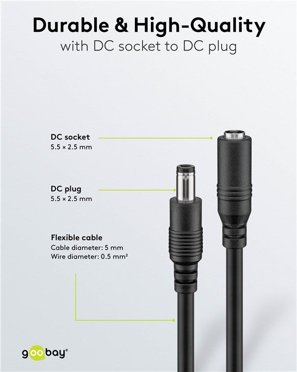 DC-verlengkabel | Zwart
