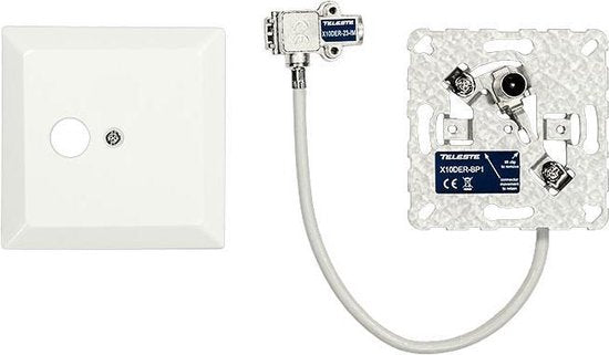 Teleste Enkelgats wandcontactdoos met verlengkabel