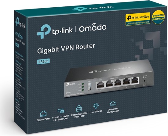 TP-Link Omada ER605 - VPN router - Multi-WAN - Gigabit