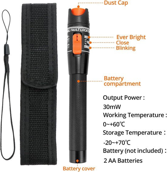 Glasvezelkabeltester – Pen-Type Visuele Foutzoeker