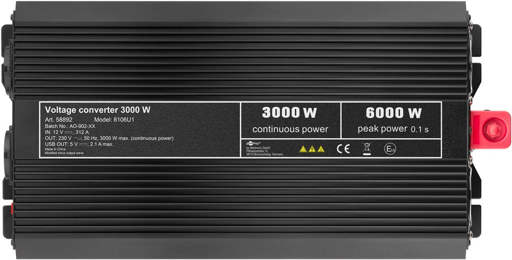 Spanningsomvormer DC/AC USB