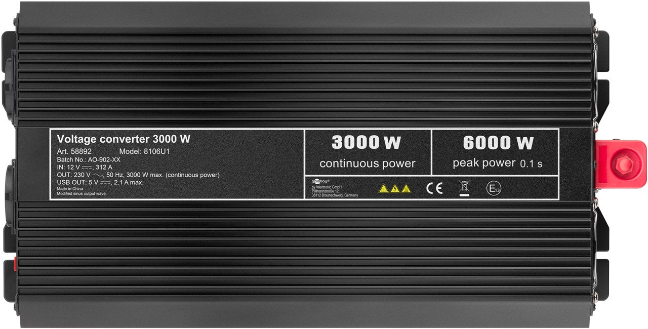 Spanningsomvormer DC/AC USB