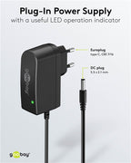 Voedingsadapter 12V / 1A – 5,5 x 2,1 mm DC-plug