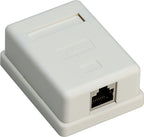 1-poorts RJ45-aansluitdoos, CAT 6, STP, wit