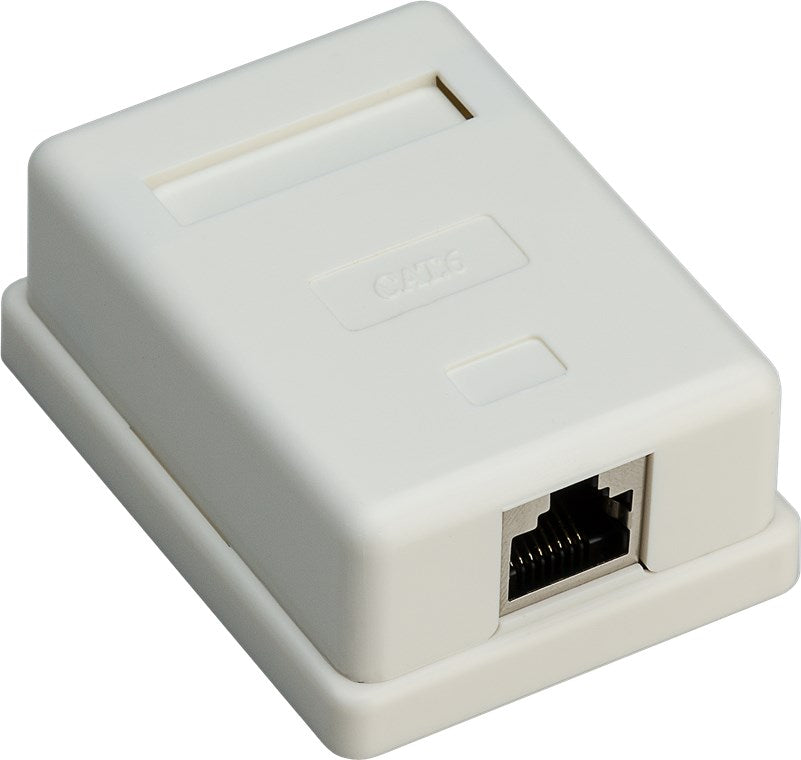1-poorts RJ45-aansluitdoos, CAT 6, STP, wit