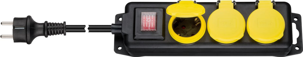 Stekkerdoos 3-voudig, spatwaterdicht, 3 m