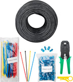 CAT 6A outdoor netwerkkabelset, U/UTP, zwart