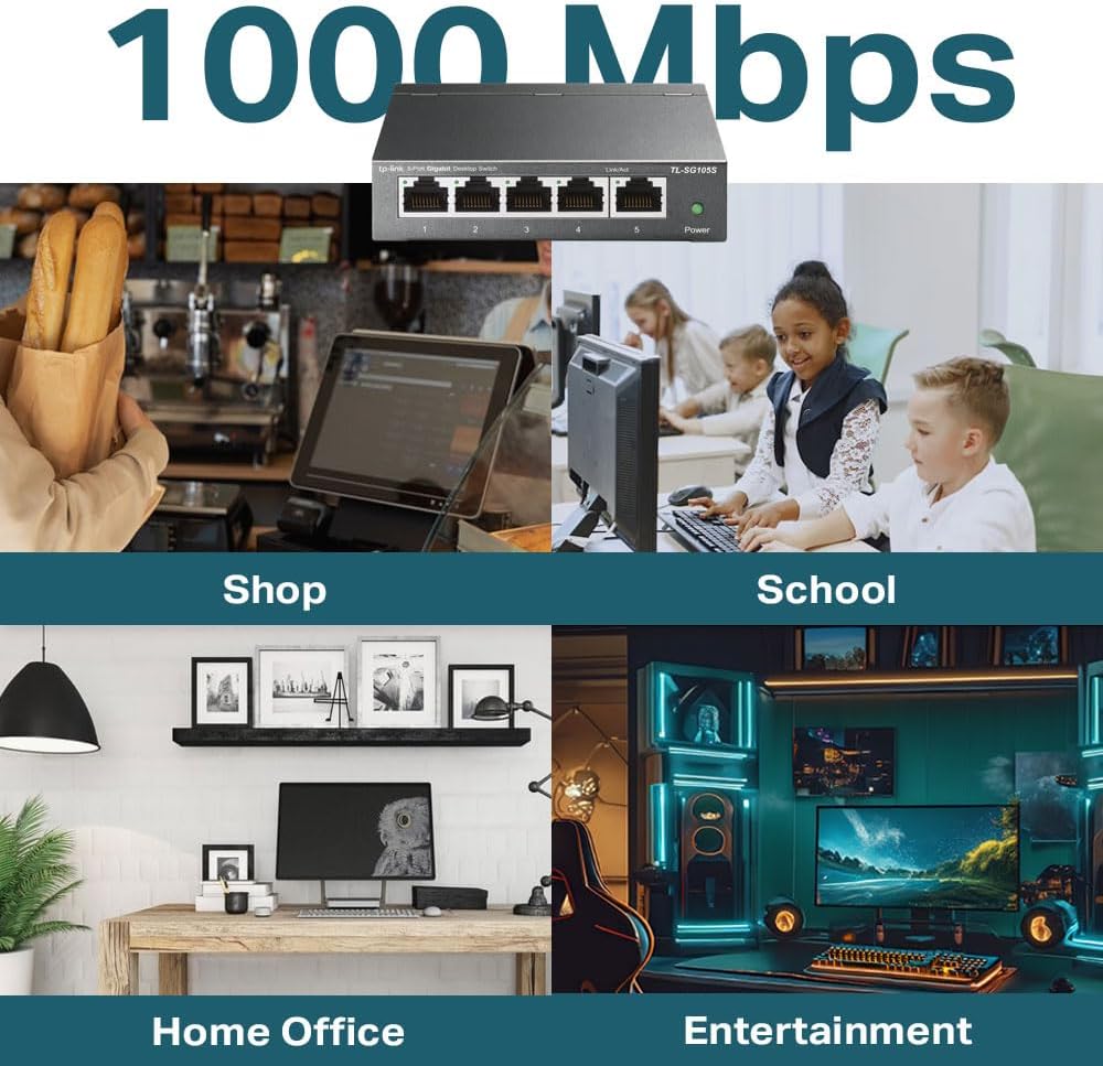 TP-Link TL-SG105S - switch - 5-poorts - Gigabit