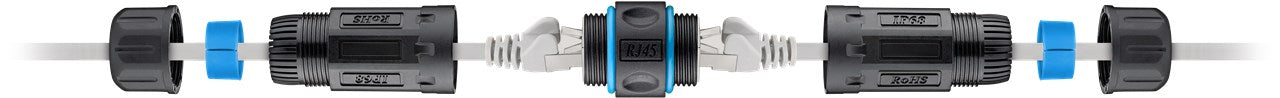 Outdoor (IP68) RJ45 modulaire koppeling/koppelstuk CAT 6A