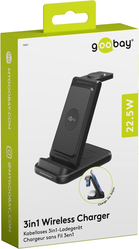 Goobay 3-in-1 Draadloze Snellader (15W)