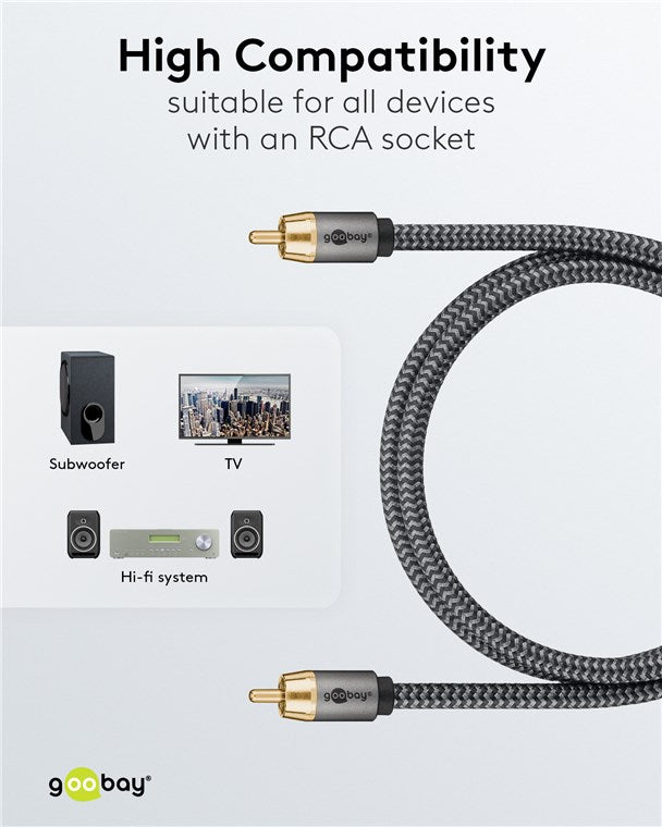 Goobay Plus Subwoofer/Stereo Kabel | RCA