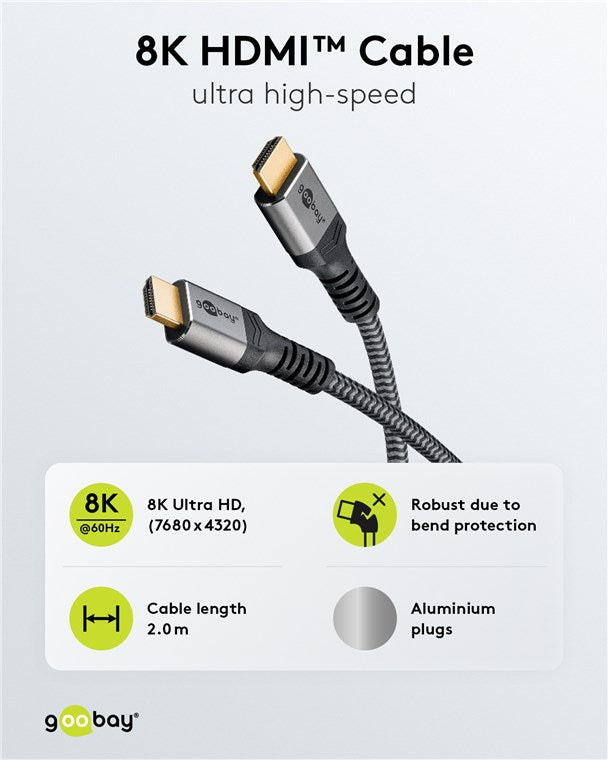 Plus Series Ultra High Speed HDMI Kabel, 2 m, 8K/60 Hz